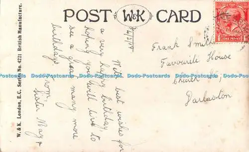 R544193 Wish Love and Best Wishes For rout Birthday H M Burnside W and K Series