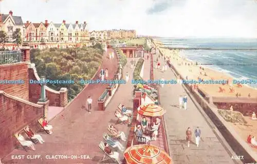 R546680 Clacton on Sea East Cliff Valentine Art Farbe E W Trick