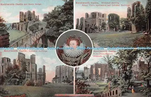 R550620 Queen Elizabeth Souvenir Kenilworth Castle and Rustic Bridge The Pictori