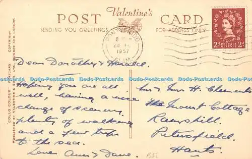 R550636 Treharris New Bridge Quakers Yard Valentine Collo Farbe 1957