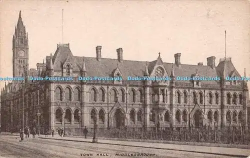 R550638 Middlesbrough Town Hall The Palatine Pictorial Company B and W Series No