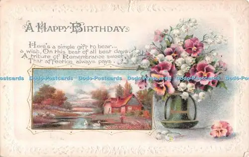 R546768 A Happy Birthday Village Flowers W and K