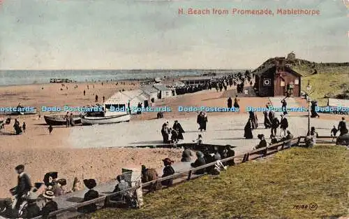 R546807 Mablethorpe N Beach From Promenade Valentine Colourtone Serie Bild 1