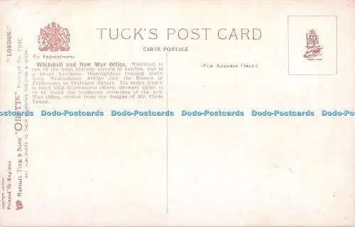 R548689 Whitehall and New War Office Tuck Oilette Postkarte Nr. 7940 Charles E Flo