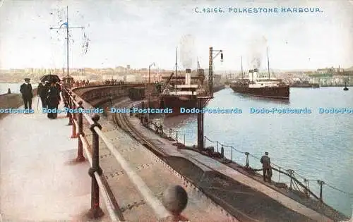 R544359 C 45166 Folkestone Harbour Celesque Serie Photochrom 1912