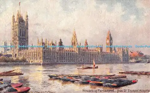 R548704 Houses of Parliament from St Thomas Hospital Tuck Oilette Postkarte Nr 78