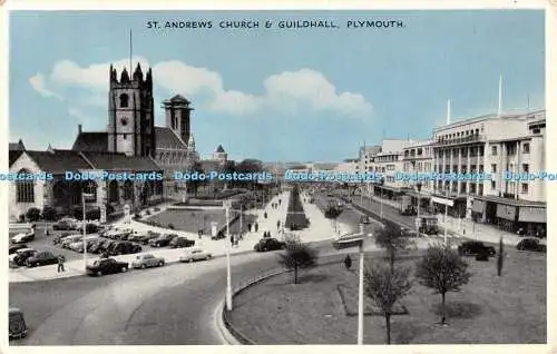 R548712 Plymouth St Andrews Church and Guildhall E T W Dennis Photoblue