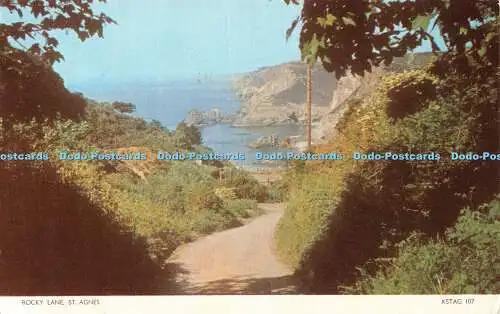 R548717 St Agnes Rocky Lane Jarrold Cotman Farbe 1959