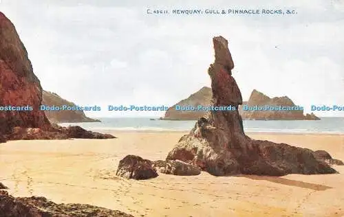 R548729 Newquay Gull and Pinnacle Rocks and C Photochrom Celesque Series