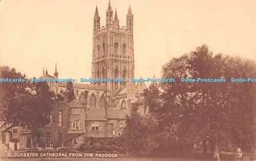 R550804 Gloucester Cathedral From the Paddock Tuck Sepia No 2058