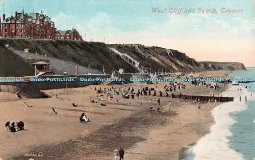 R548795 Cromer West Cliff and Beach Valentines Serie 1909