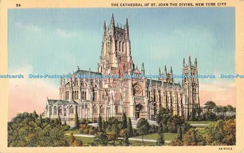 R550821 New York City The Cathedral of St John the Divine Alfred Mainzer C T Art