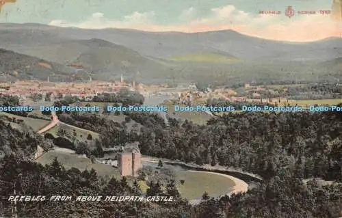 R544486 Peebles from above Neidpath Castle W J Whities Neidpath Serie zuverlässig