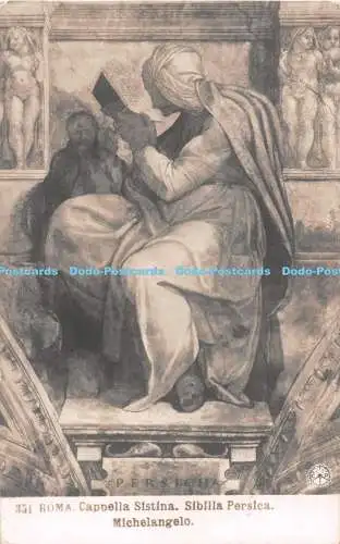 R544514 Roma Cappella Sistina Sibilla Persica N P G Michelangelo 1977