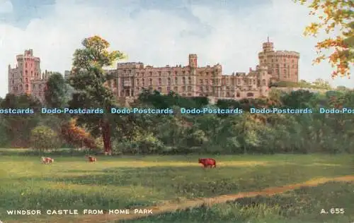 R550901 Windsor Castle From Home Park Valentine Art Farbe 1242 V Style Brian Ge