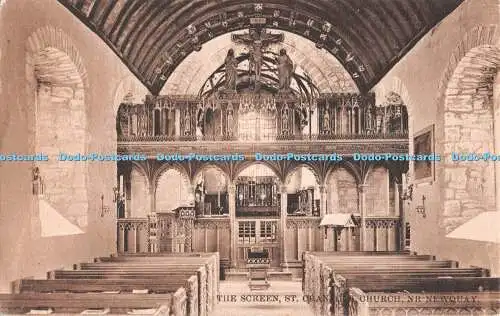 R548869 St Crantock Church Nr Newquay The Screen 1916