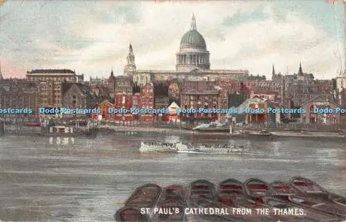 R547013 St Pauls Cathedral from Thames Misch and Stock British Empire Series No