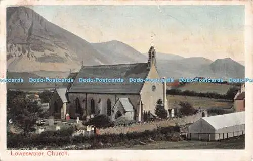 R547032 1720 Loweswater Church Autochrom Bild Briefpapier Marke Pfau