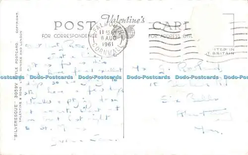 R547040 Falmouth Harbour K 6585 Silveresque 3059V Style Valentines 1961
