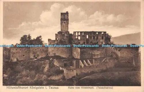 R548907 Hohenluftkurort Königstein i Taunusruine vom Hildatempel Teleaufnahme L
