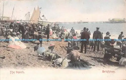 R547064 Beach Brighton Mezzotint 1905