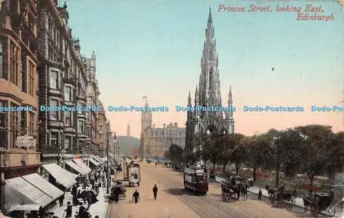 R550957 Edinburgh Princes Street Looking East Valentine Serie