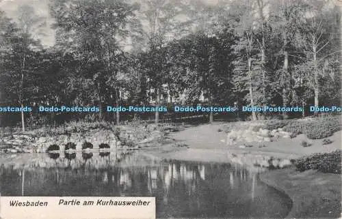 R549017 Wiesbaden Partie am Kurhausweiher Postkarte