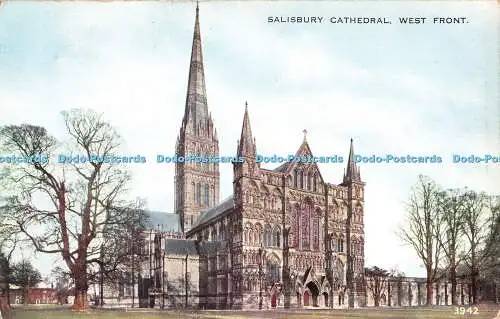 R549028 Salisbury Cathedral West Front Valentine Valesque