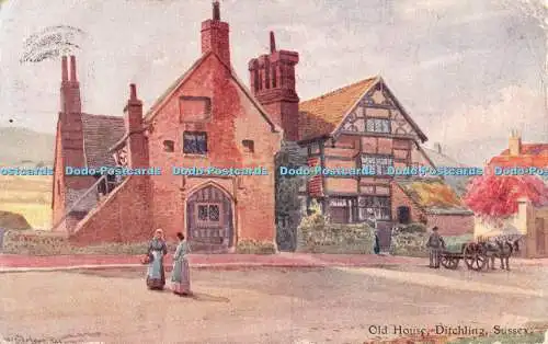 R549036 Sussex Old House Ditchling South Down Serie 1906