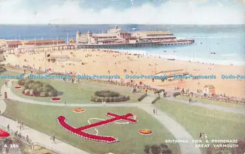 R549037 Great Yarmouth Britannia Pier and Promenade Valentine Art Farbe Brian G