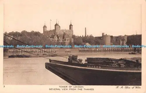 R549053 Tower of London Gesamtansicht von der Thames H M Office of Works Harriso