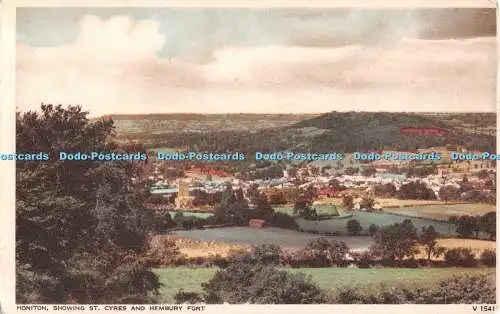 R551431 Honiton zeigt St Cyres und Hembury Fort Herren ein Dimond Photochrom