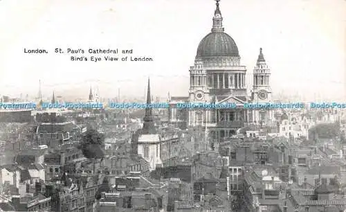 R551443 London St Paul Cathedral and Bird Eye View of London