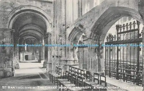 R551612 St Bartholomew Great North Transept and Ambulatory Looking East London S