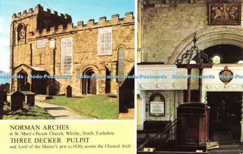 R551874 Norman Arches St Marys Parish Church Whitby North Yorkshire Three Decker