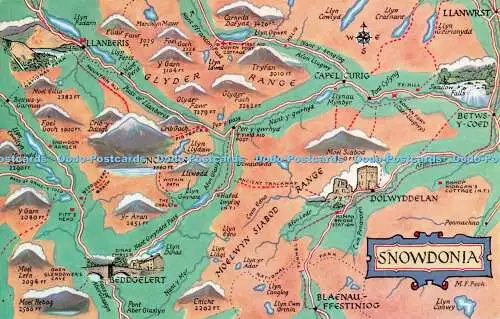 R551889 Snowdonia M F Peck Map Salmon