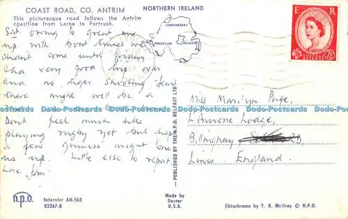 R552131 Coast Road Co Antrim Northern Ireland N P O Belfast Dexter T R Mcllroy 1