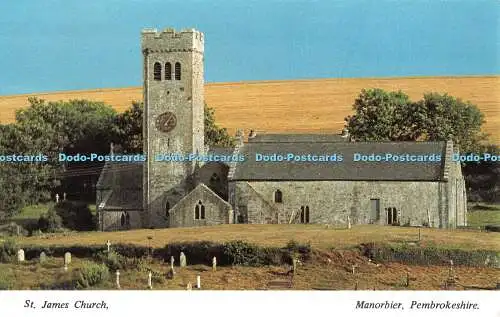 R552178 St James Church Manorbier Pembrokeshire Torbogen Werbung