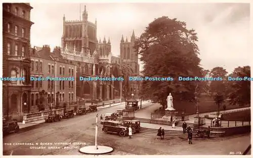 R552185 Cathedral and Queen Victoria Statue College Green Bristol No 113 Grosven