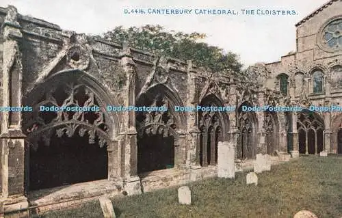 R552222 D 4416 Canterbury Cathedral Cloisters Celesque Series Photochrom