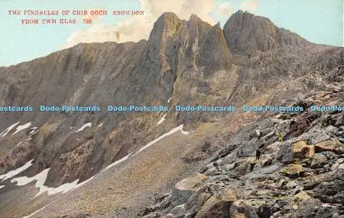 R552241 Pinnacles of Crib Goch Snowdon aus Cwm Glas 738 Grosvenor Serie W A an