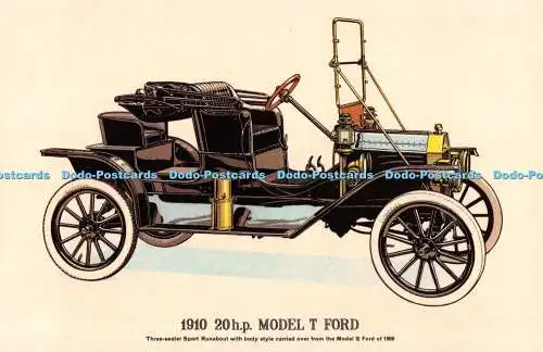 R552359 1910 20h p Model T Ford Dreisitzer Runabout mit Karosseriestil getragen f