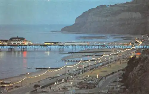 R552390 Esplanade Shanklin I W at night Night Jarrold