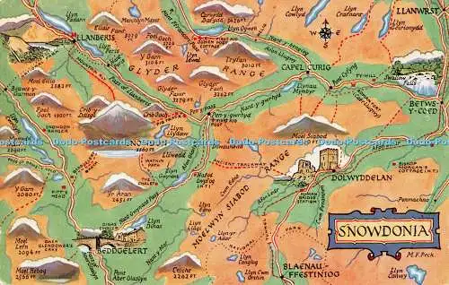 R552446 Snowdonia M F Peck Map Salmon