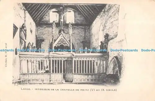 R552534 Laval Interieur de la Chapelle de Pritz VI au IX siecle Cliche B D