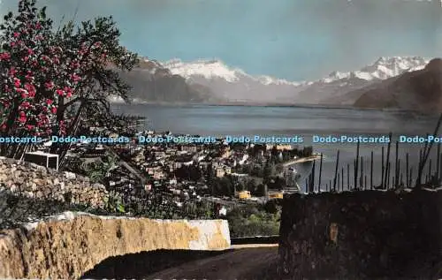 R552553 Vevey Vue Generale et les Dents du Midi G Jaeger RP