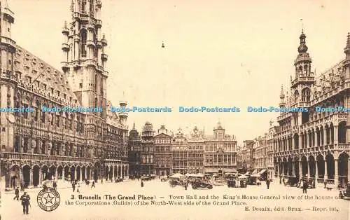 R552736 Brüssel The Grand Place Town Hall and the King House General View of th