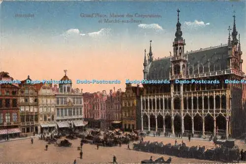 R554804 Bruxelles Grand Place Maison des Corporations et Marche aux Fleurs N Sch