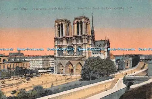 R552768 Paris Notre Dame Kirche Parvis und Seine A Papeghin