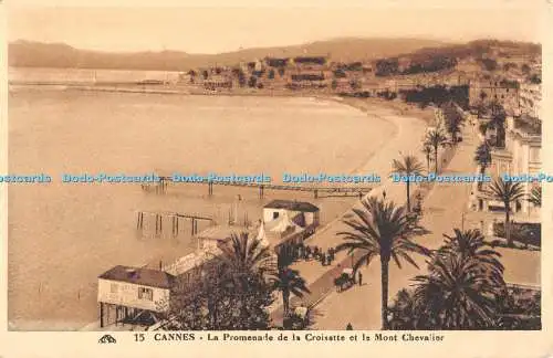 R554864 Cannes La Promenade de la Croisette et le Mont Chevalier C A P